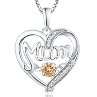 Collier cœur pulsatile en argent S925 pour maman, cadeau de fête des mères, pierres de naissance, pendentif intelligent
