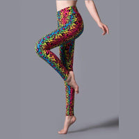 Legging taille haute imprimé brossé