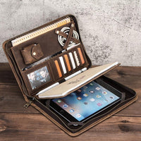 Leather Zipper Multifunctional Flat Leather Case