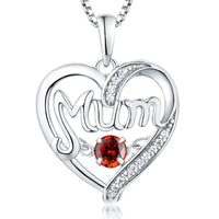 Collier cœur pulsatile en argent S925 pour maman, cadeau de fête des mères, pierres de naissance, pendentif intelligent