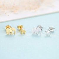 Mom and Baby Elephant Asymmetrical Earrings
