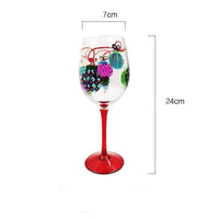 Verres à vin de Noël peints à la main