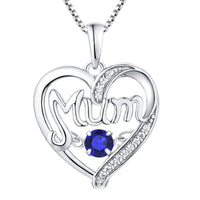 Collier cœur pulsatile en argent S925 pour maman, cadeau de fête des mères, pierres de naissance, pendentif intelligent