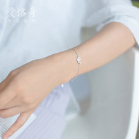 Pulsera de ballena de plata S925