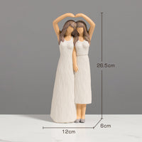Creative Happy Characters Marriage Decoration Parent-child Family Four