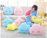 Almohadas de felpa Star Moon Rain Drop y Cloud