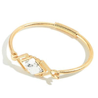Semi Precious Bangle Bracelet