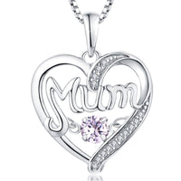 Collier cœur pulsatile en argent S925 pour maman, cadeau de fête des mères, pierres de naissance, pendentif intelligent
