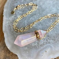 Aura Quartz Crystal Diffuser Necklace