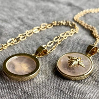 Rose Quartz Bee Necklace