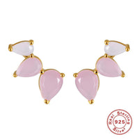 Boucles d'oreilles pétales de fleurs goutte d'eau