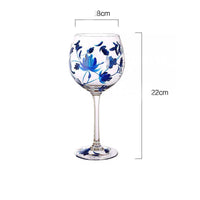 Verres à vin de Noël peints à la main