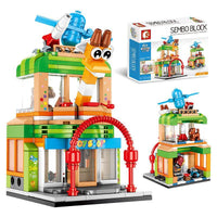 Retail Shops Building Blocks Sets