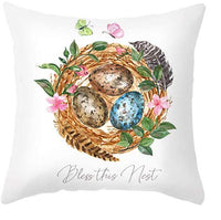 Easter Linen Throw Pillowcases