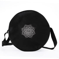 Sac de roue de yoga fleur de mandala noir