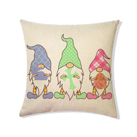 Easter Linen Throw Pillowcases