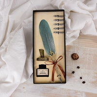 Vintage Feather Calligraphy Pen Gift Set