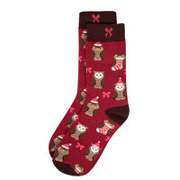 Calcetines novedosos navideños de búho