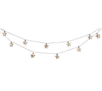 Snowy Stars Light-Up Garland