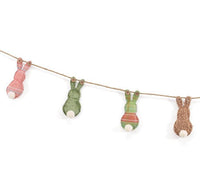 Guirlande de corde de jute de lapins en tissu