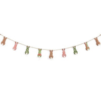 Guirlande de corde de jute de lapins en tissu