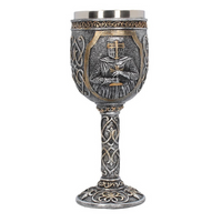 Cáliz o Taza Medieval de Acero Inoxidable y Resina