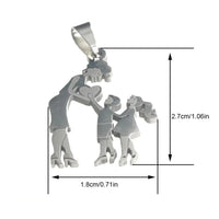 Collier mère et enfant en acier inoxydable, pendentif amour maman fils fille, cadeaux de famille