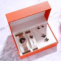 Conjuntos de regalo de reloj de joyería de moda Swan