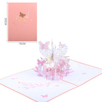 Tarjeta emergente del día de la madre con mariposas de colores