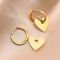 Gold Heart Earrings