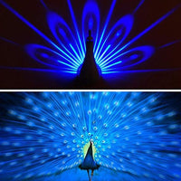 Veilleuse à projection de plumes de paon