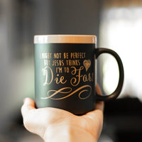Taza de pizarra No puedo ser perfecto