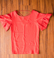 Ruffle Sleeve Blouse