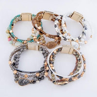 Semi Precious Beaded Magnetic Clasp Bracelets