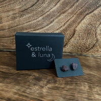 Raw Gemstone Stud Earrings
