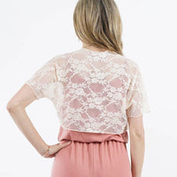 Rose Lace Bolero Cardigan