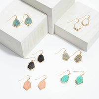Semi Precious Drop Earrings