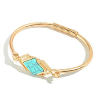 Semi Precious Bangle Bracelet