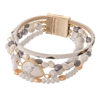 Semi Precious Beaded Magnetic Clasp Bracelets