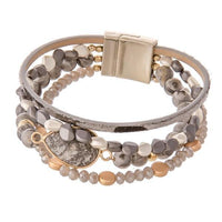 Semi Precious Beaded Magnetic Clasp Bracelets
