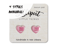 Boucles d'oreilles coeur de conversation