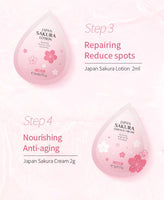 LAIKOU Japón Sakura Mini Set Facial (5 Piezas)