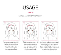 LAIKOU Japón Sakura Mini Set Facial (5 Piezas)