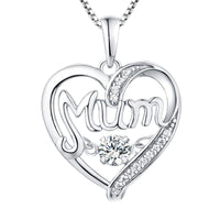 Collier cœur pulsatile en argent S925 pour maman, cadeau de fête des mères, pierres de naissance, pendentif intelligent