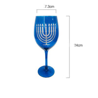 Verres à vin de Noël peints à la main