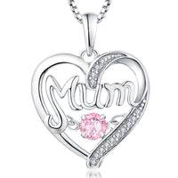 Collier cœur pulsatile en argent S925 pour maman, cadeau de fête des mères, pierres de naissance, pendentif intelligent