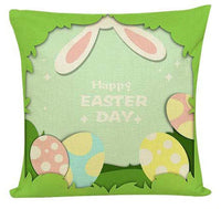 Easter Linen Throw Pillowcases