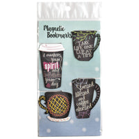 Assortiment de marque-pages magnétiques pour tasses à café (4 pièces)