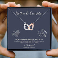 Cross-border Amazon Rose Gold Color Separation Double Ring Necklace