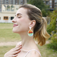 Boucles d'oreilles œuf de Pâques tissées à la main, bijoux de décoration de Pâques